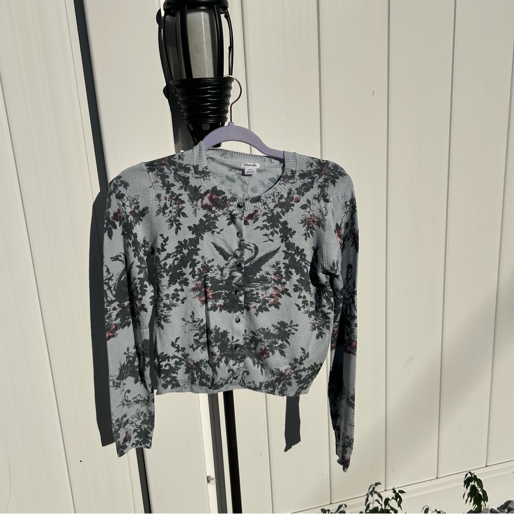 Floral Long Sleeve cardigan sweater